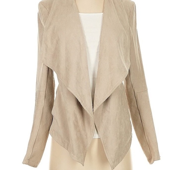 Tan Suede Blazer Jacket - Picture 1 of 3